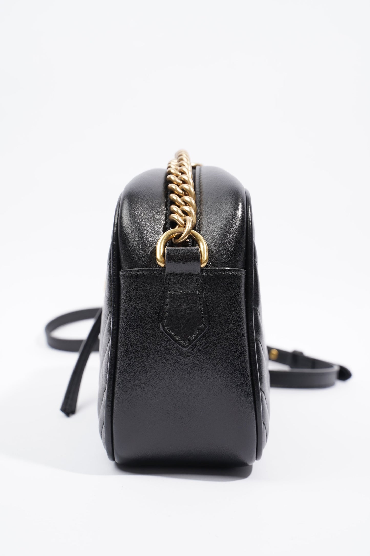 Gucci Marmont Zip Bag Black Leather Small