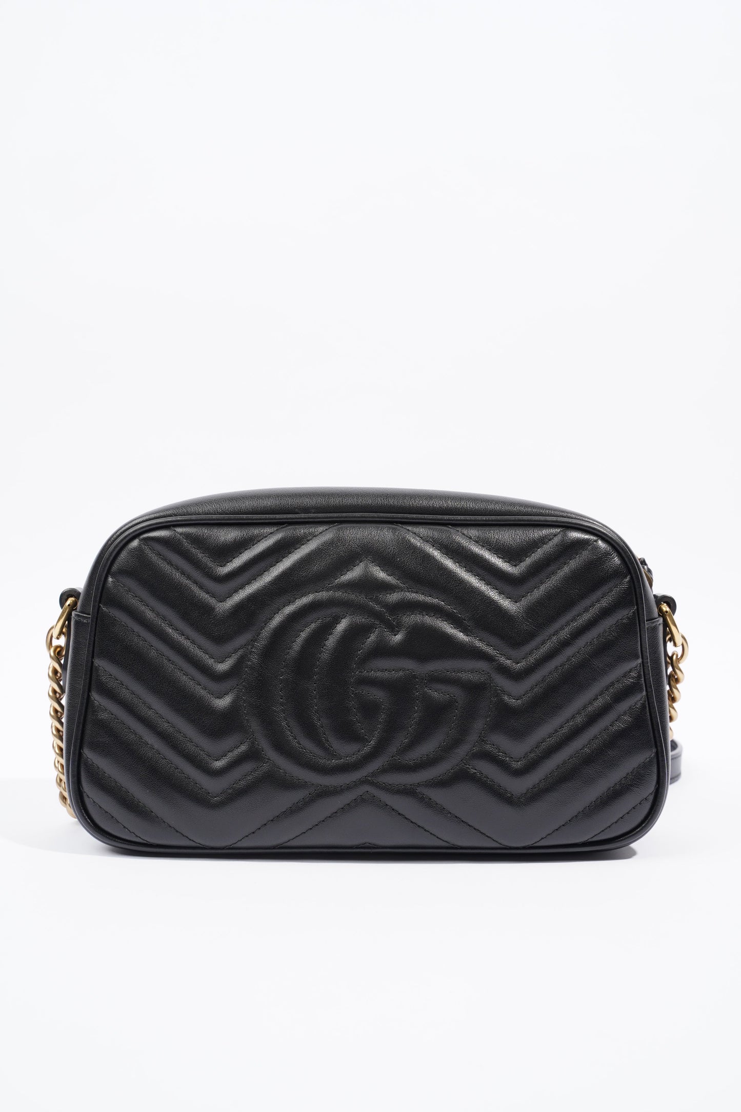 Gucci Marmont Zip Bag Black Leather Small