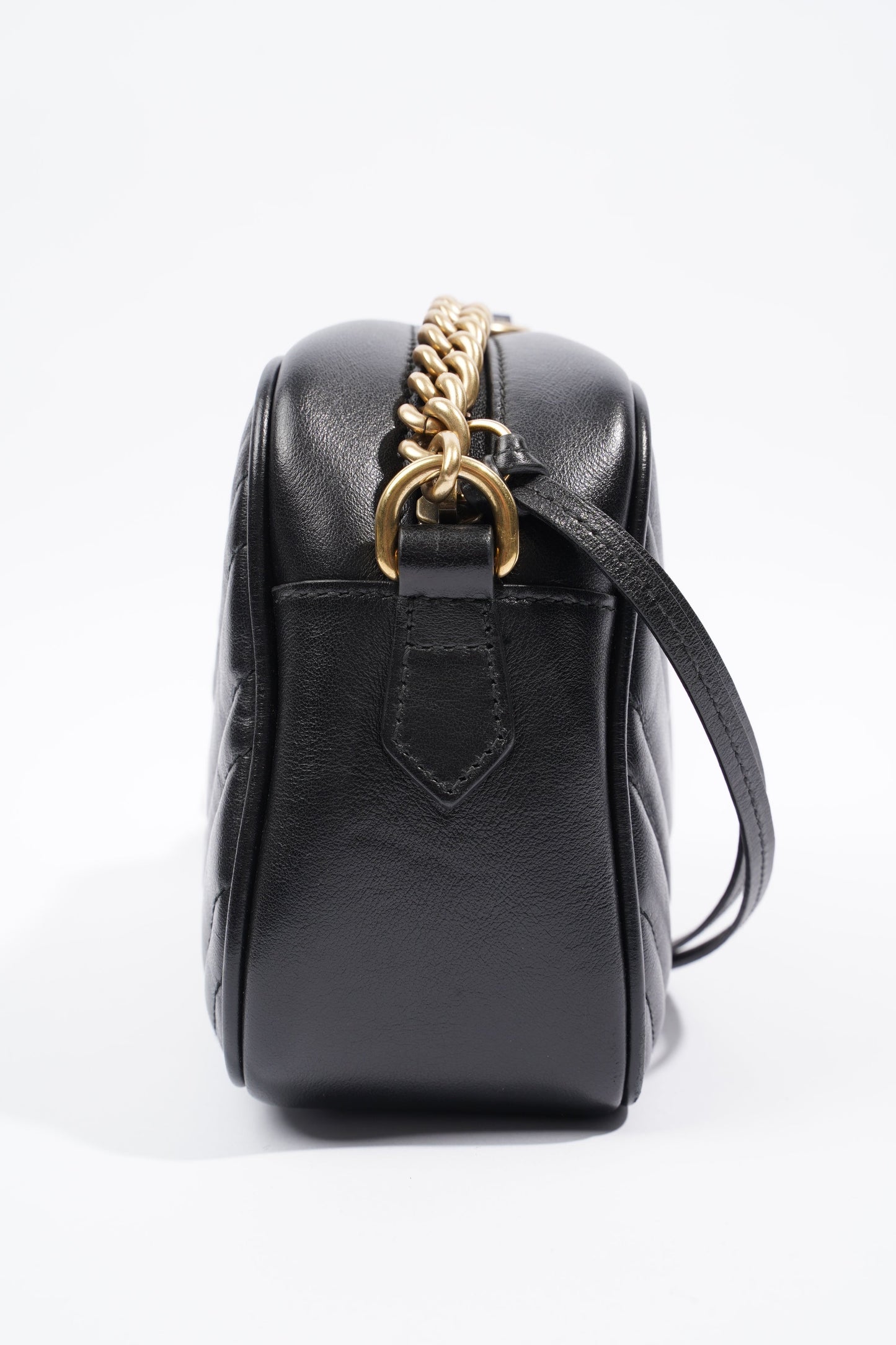 Gucci Marmont Zip Bag Black Leather Small