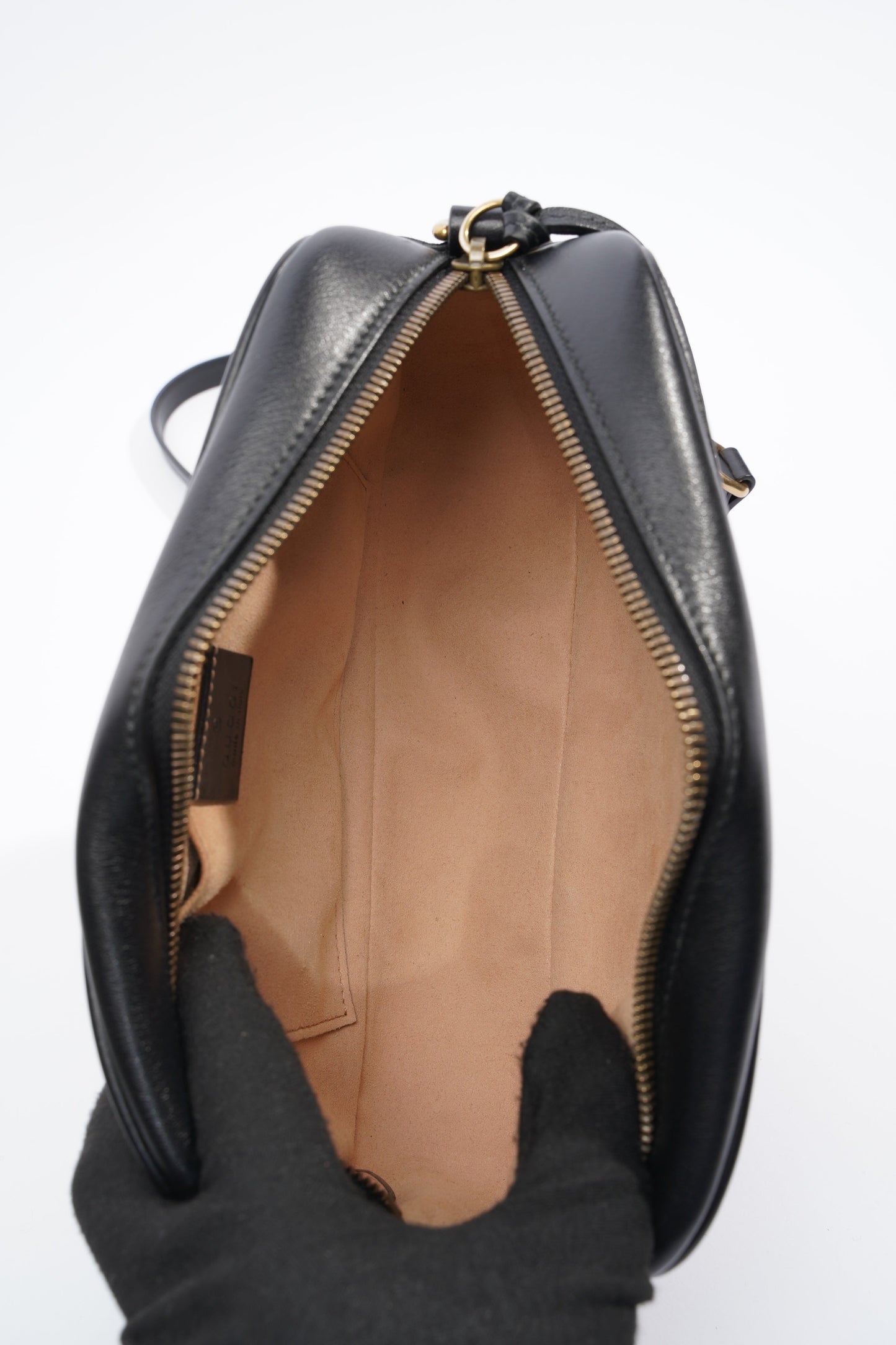 Gucci Marmont Zip Bag Black Leather Small