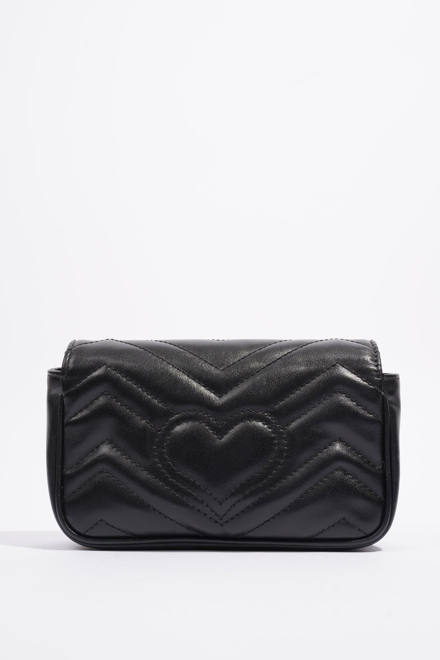 Gucci Marmont Flap Black Matelasse Leather Super Mini