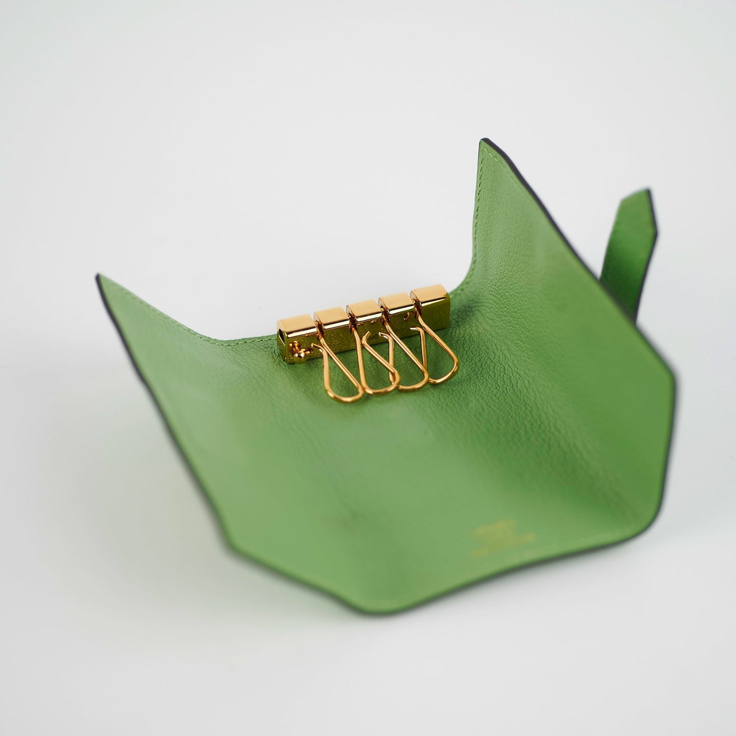 Hermes Vert Criquet Bearn 4 Ring Key Holder