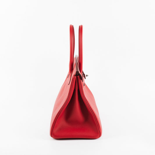 ITEM 34 - Hermes Birkin 30 Rouge Casaque R Square