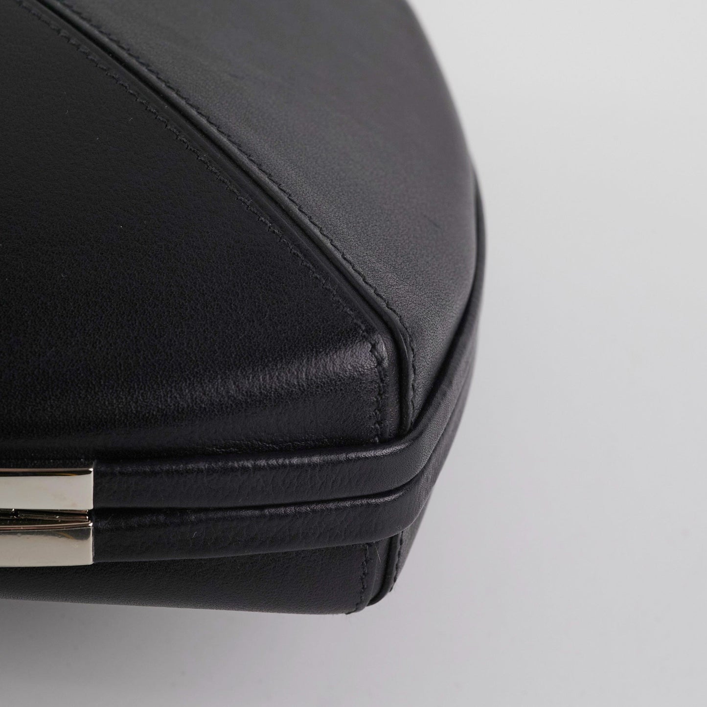 Hermes Clou Medor Clutch Bag Black Y Stamp