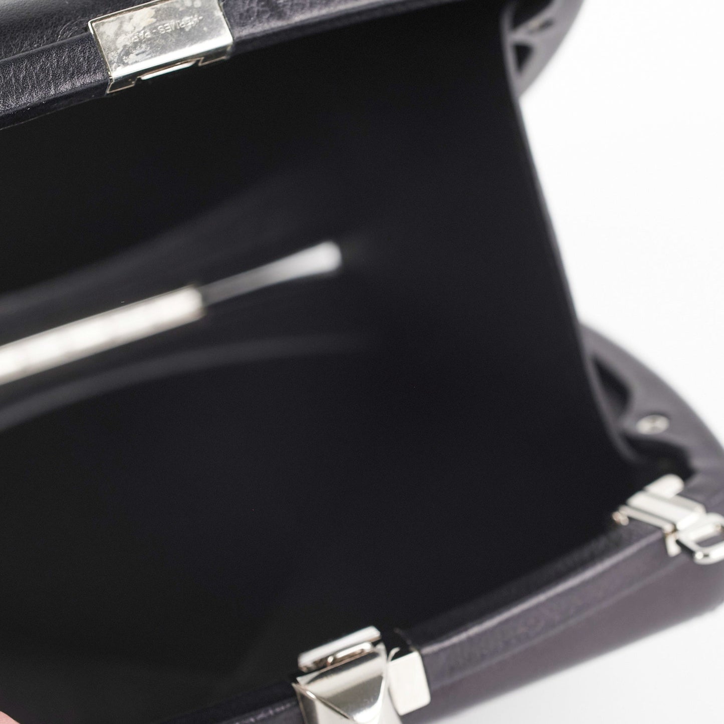 Hermes Clou Medor Clutch Bag Black Y Stamp