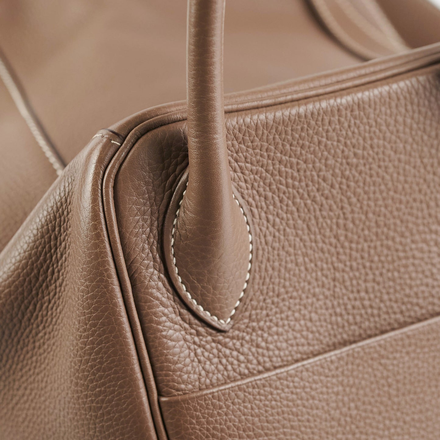 Hermes Lindy 34 Togo Etoupe Square K Stamp (2007)