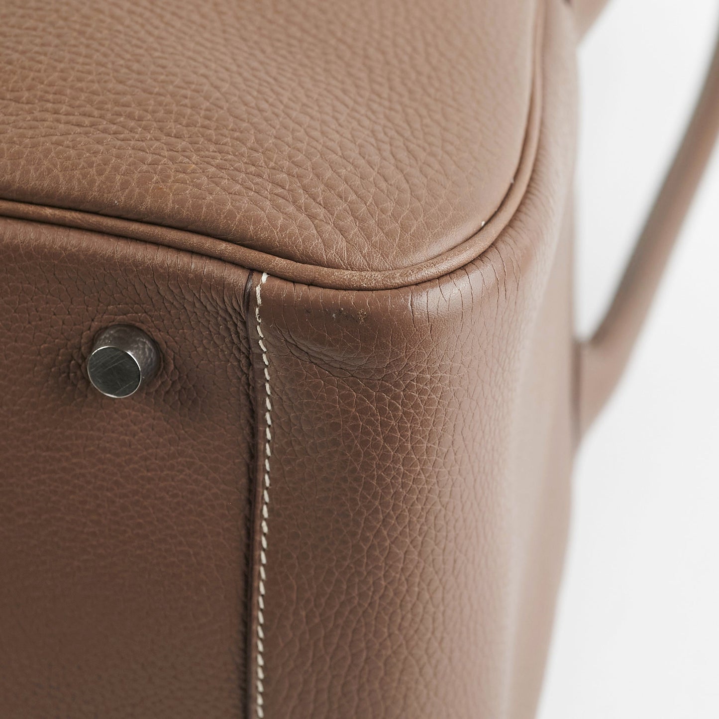 Hermes Lindy 34 Togo Etoupe Square K Stamp (2007)