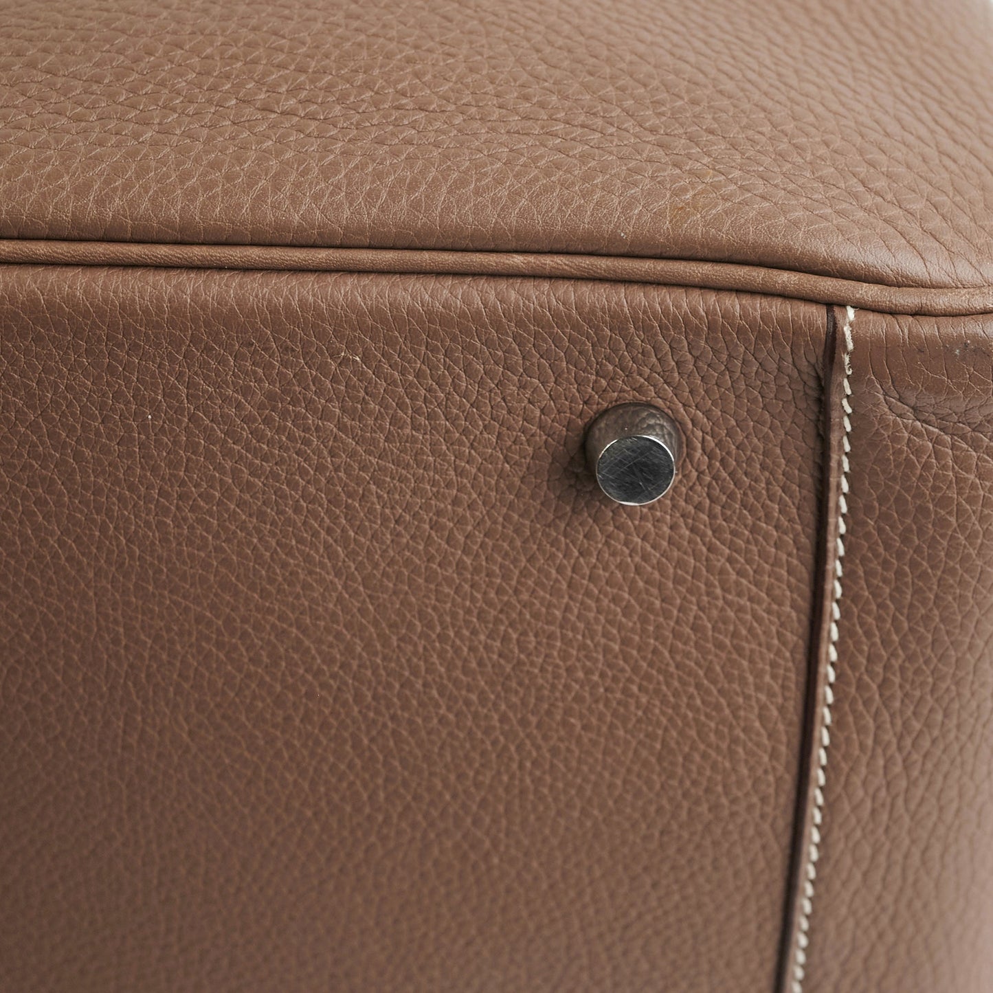 Hermes Lindy 34 Togo Etoupe Square K Stamp (2007)