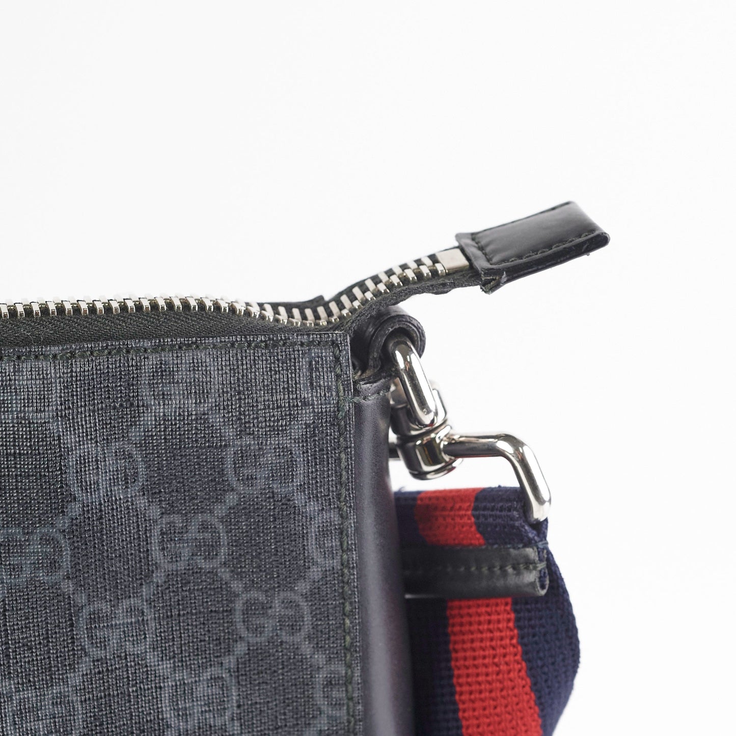Gucci Black Messenger Monogram Shoulder Bag
