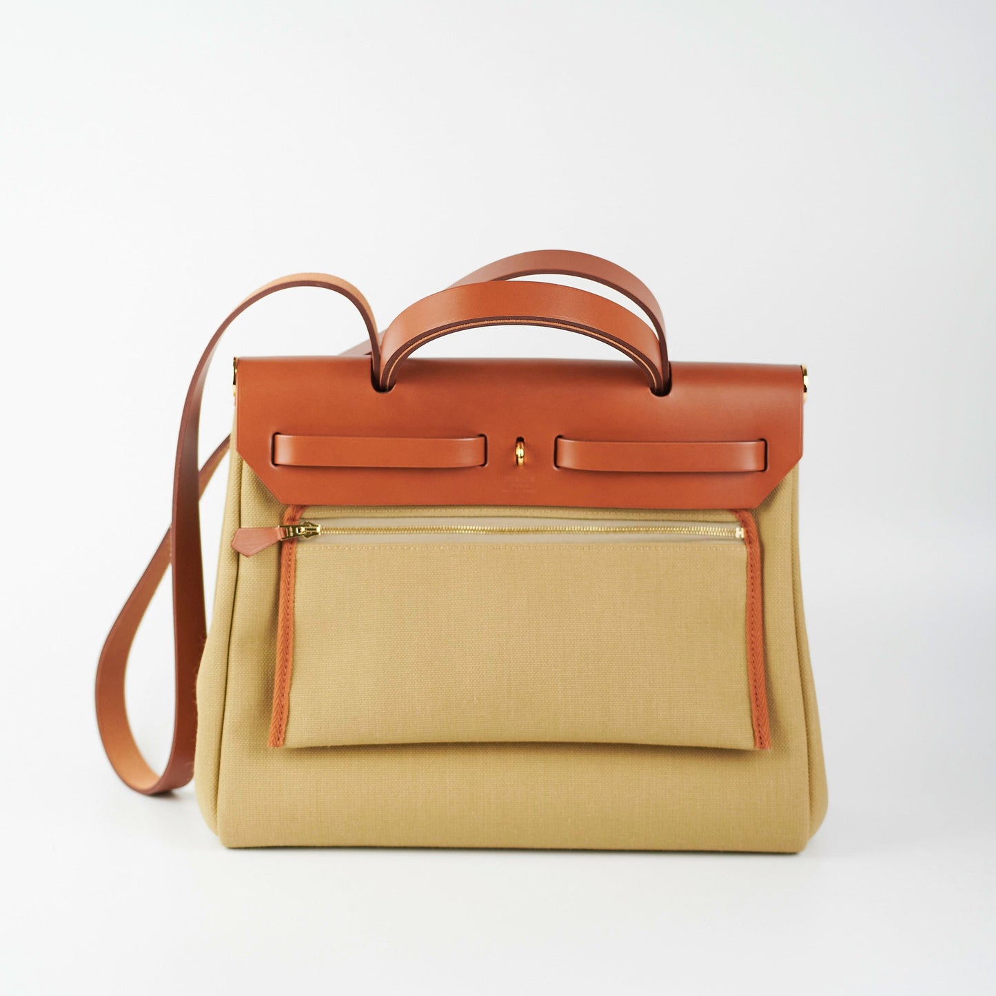 Hermes Herbag 31 Poussiere/Fauve Y stamp