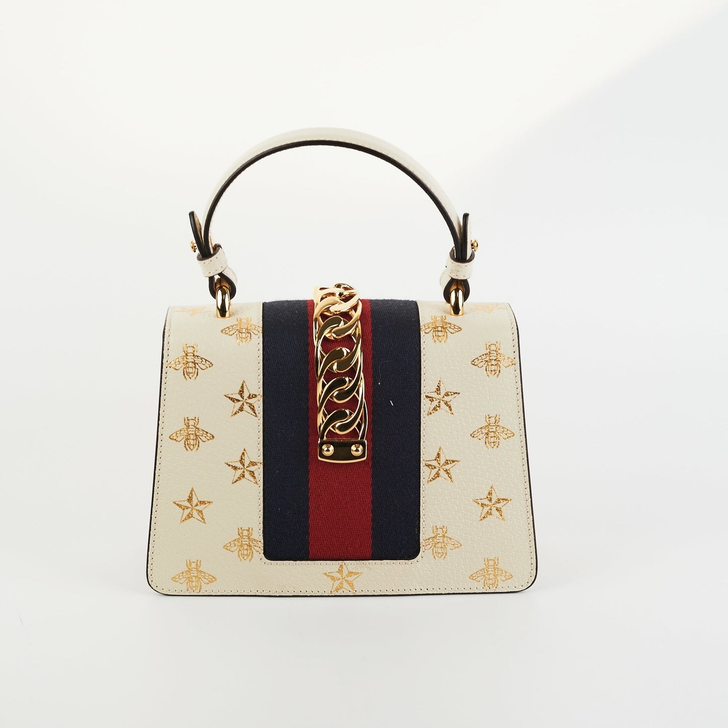 Gucci Sylvie White Mini Top Handle Bag