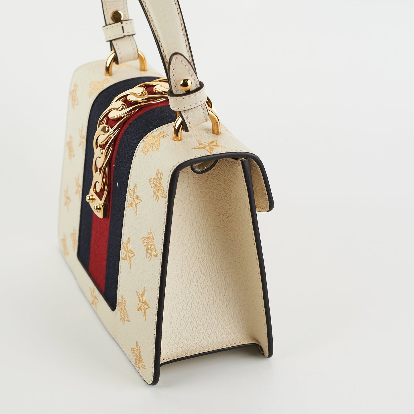 Gucci Sylvie White Mini Top Handle Bag