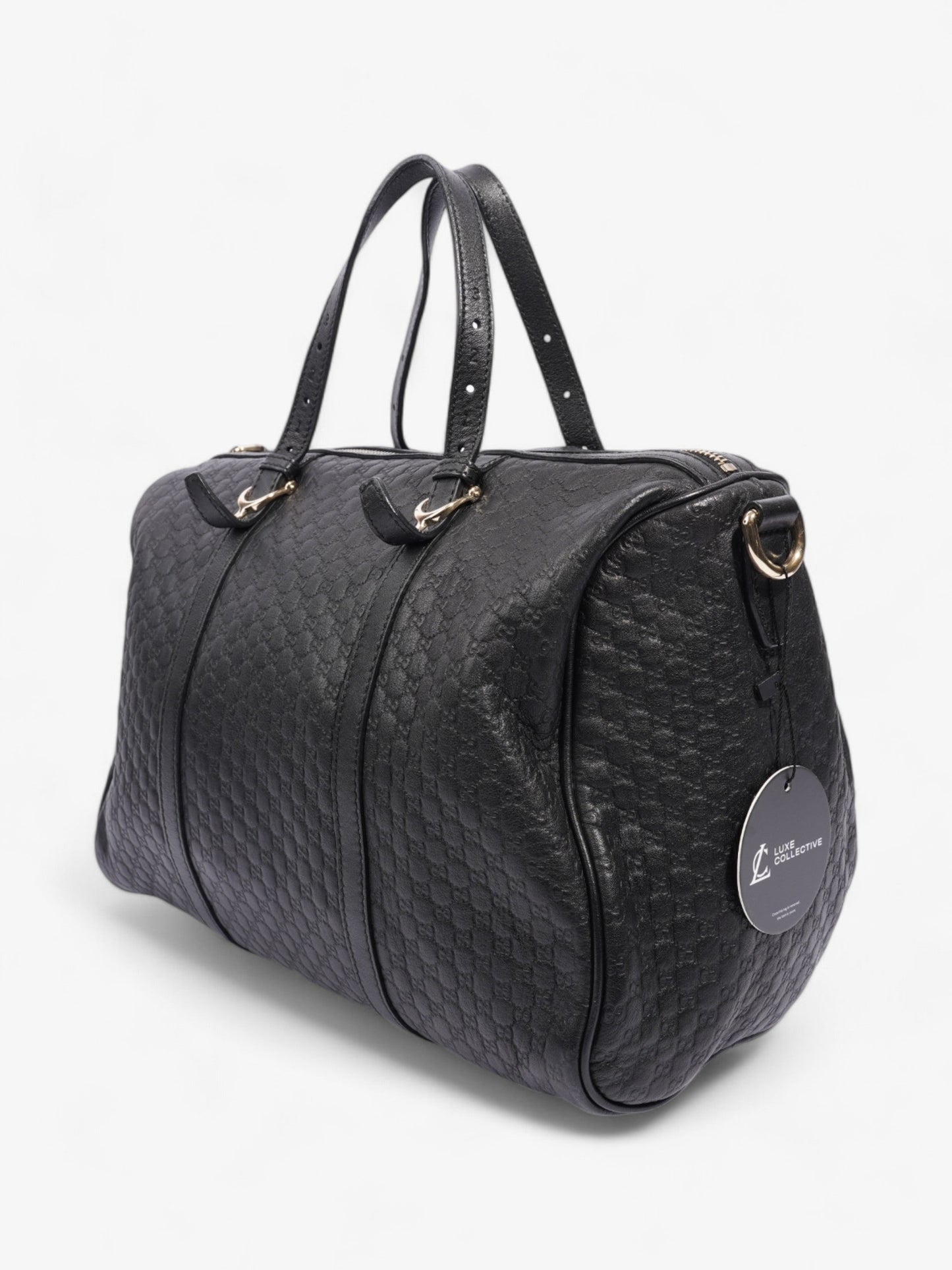 Gucci Boston Bag Microguccissima Black Leather
