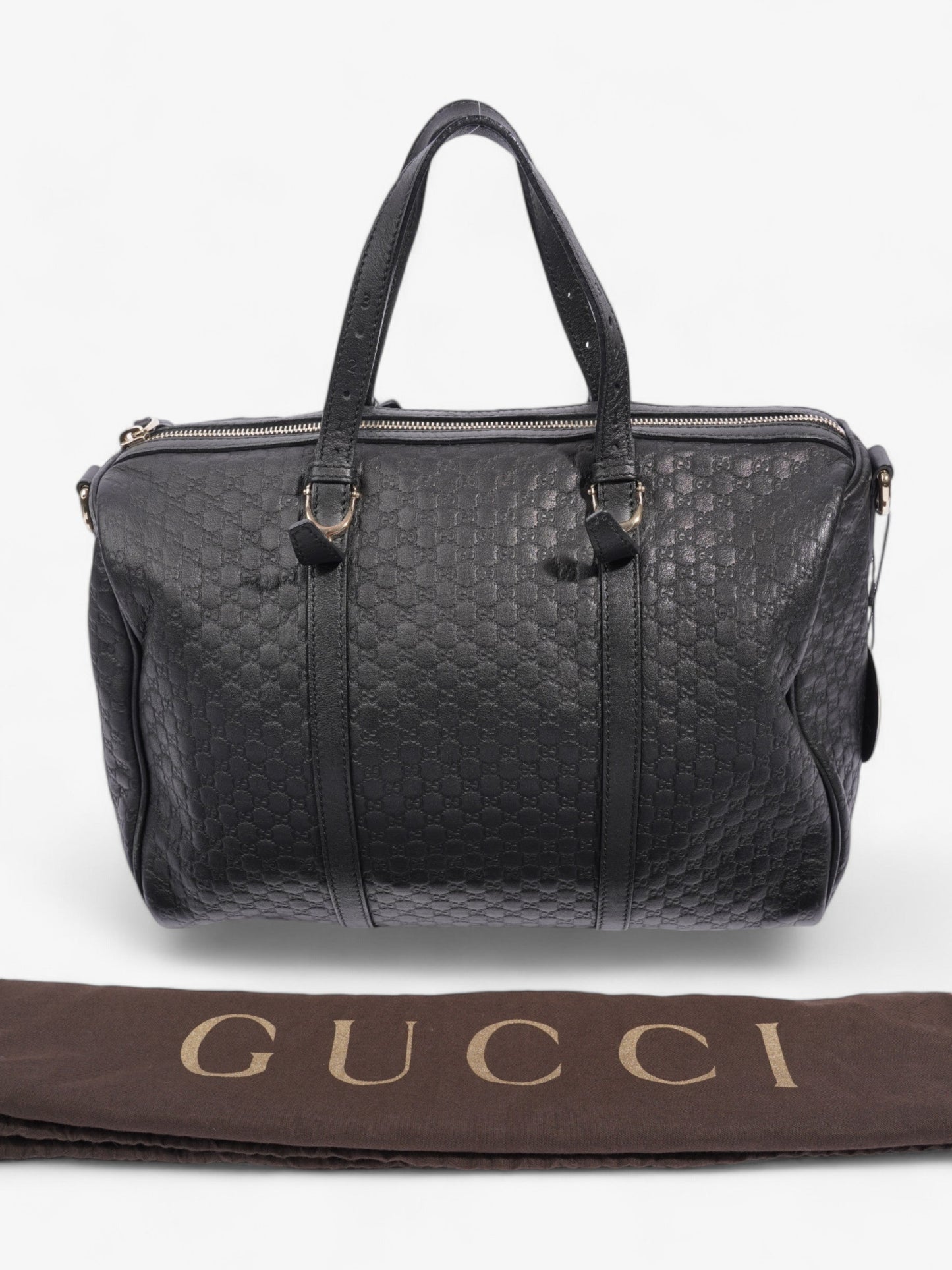 Gucci Boston Bag Microguccissima Black Leather