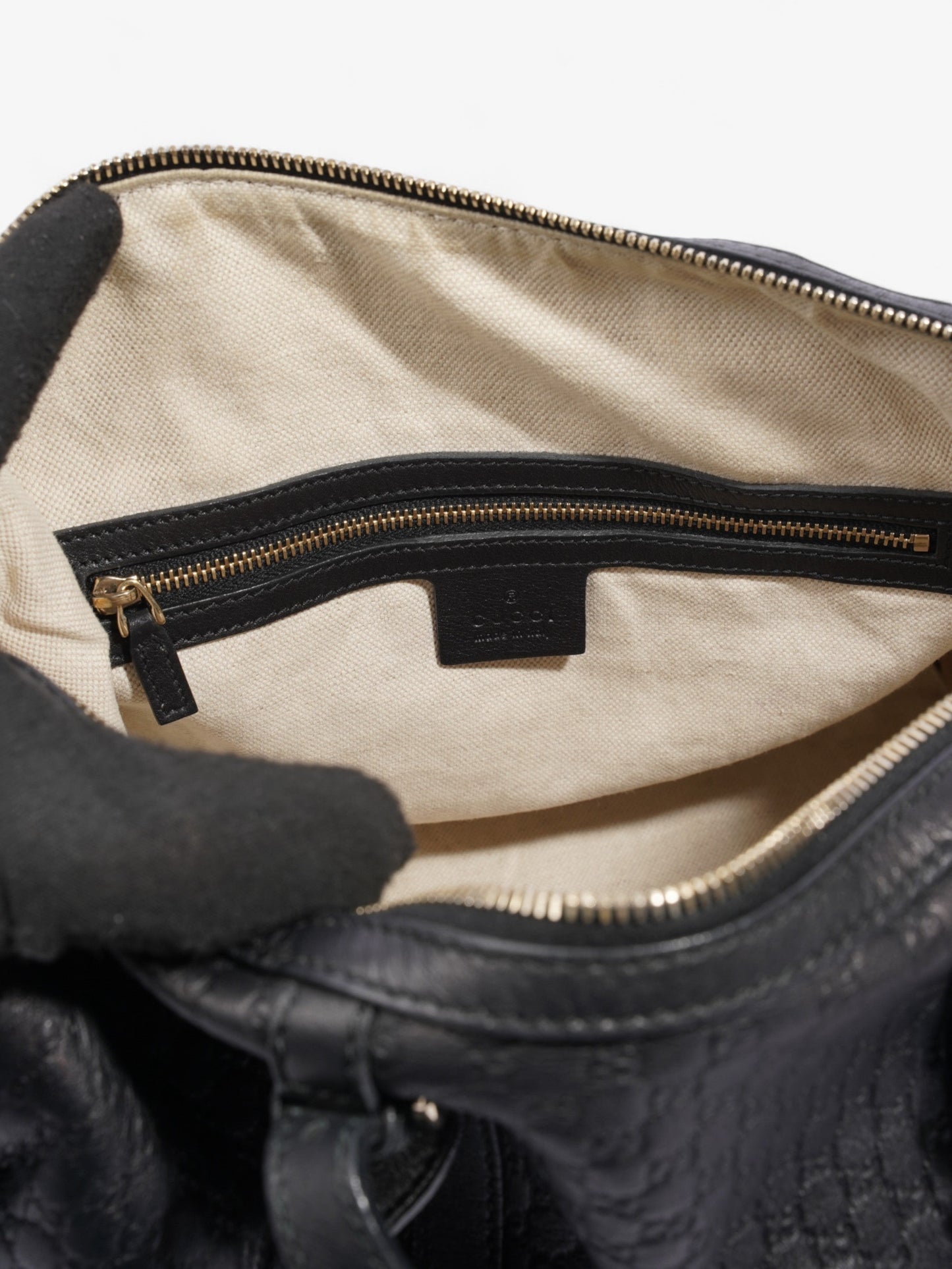 Gucci Boston Bag Microguccissima Black Leather