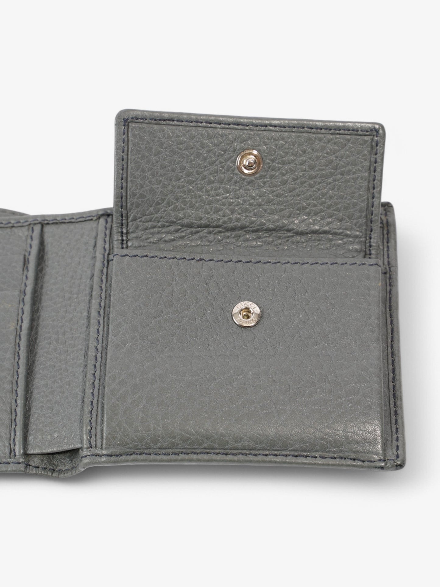 Gucci Soho Bifold Wallet with Interlocking G Grey Leather