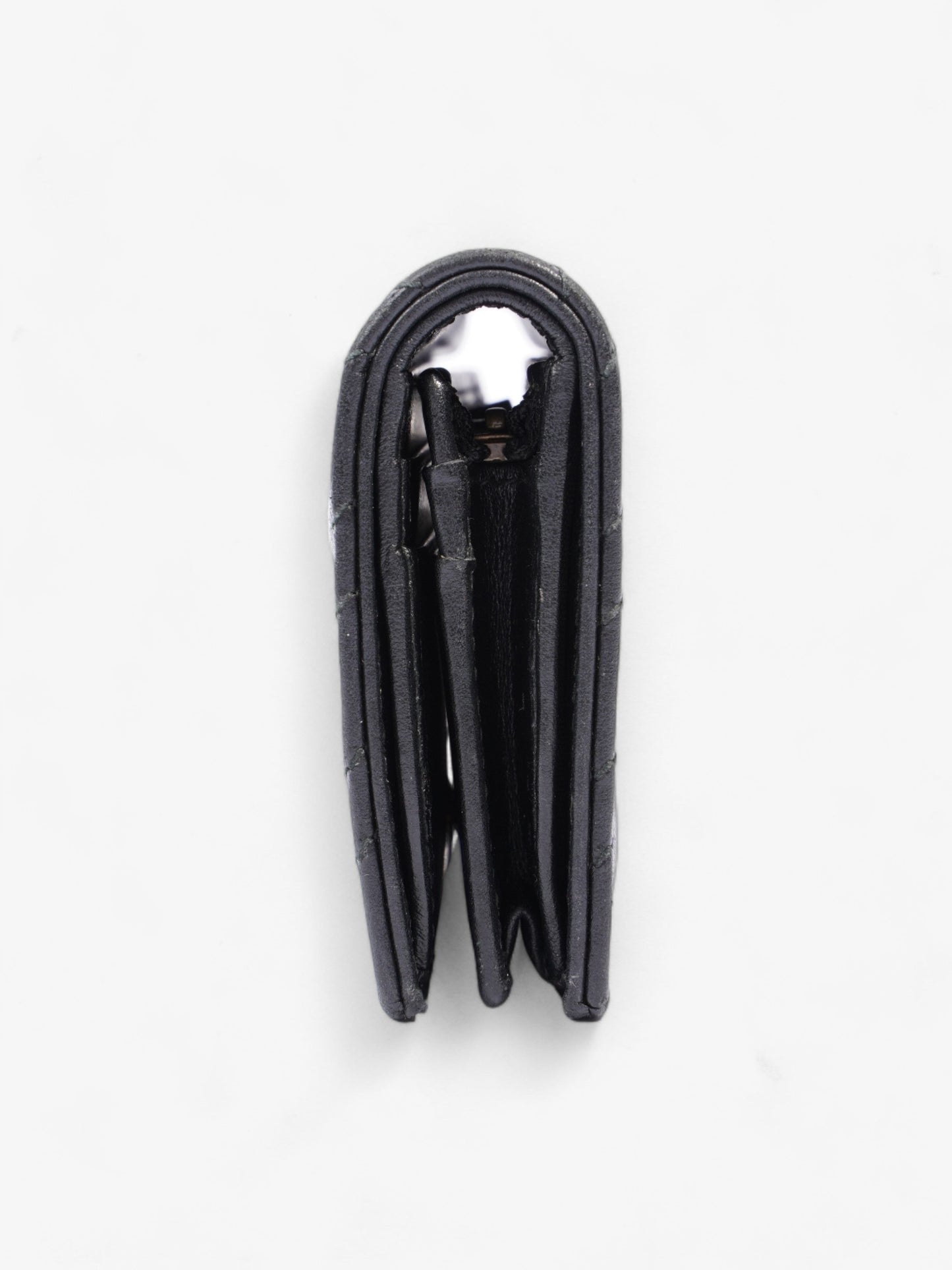 Gucci GG Marmont Card Case Wallet Black Matelasse Leather