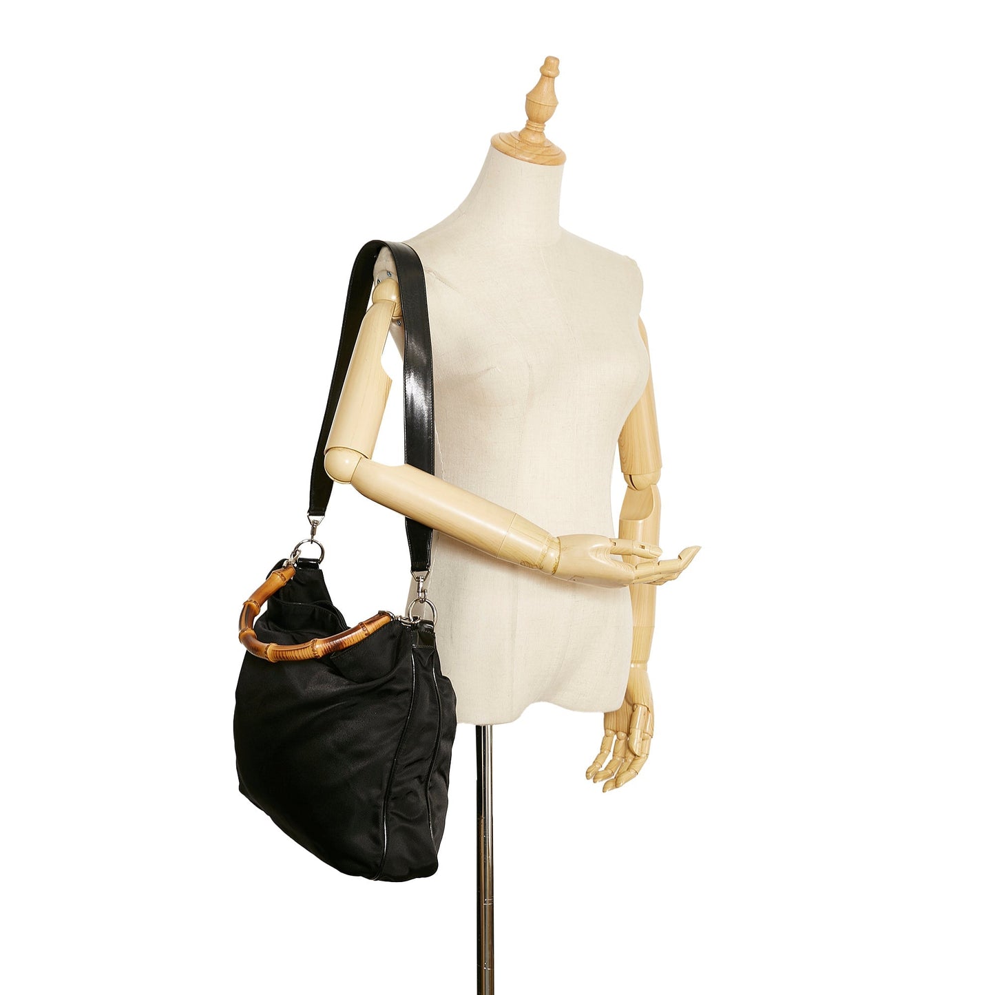 Gucci Bamboo Nylon Satchel