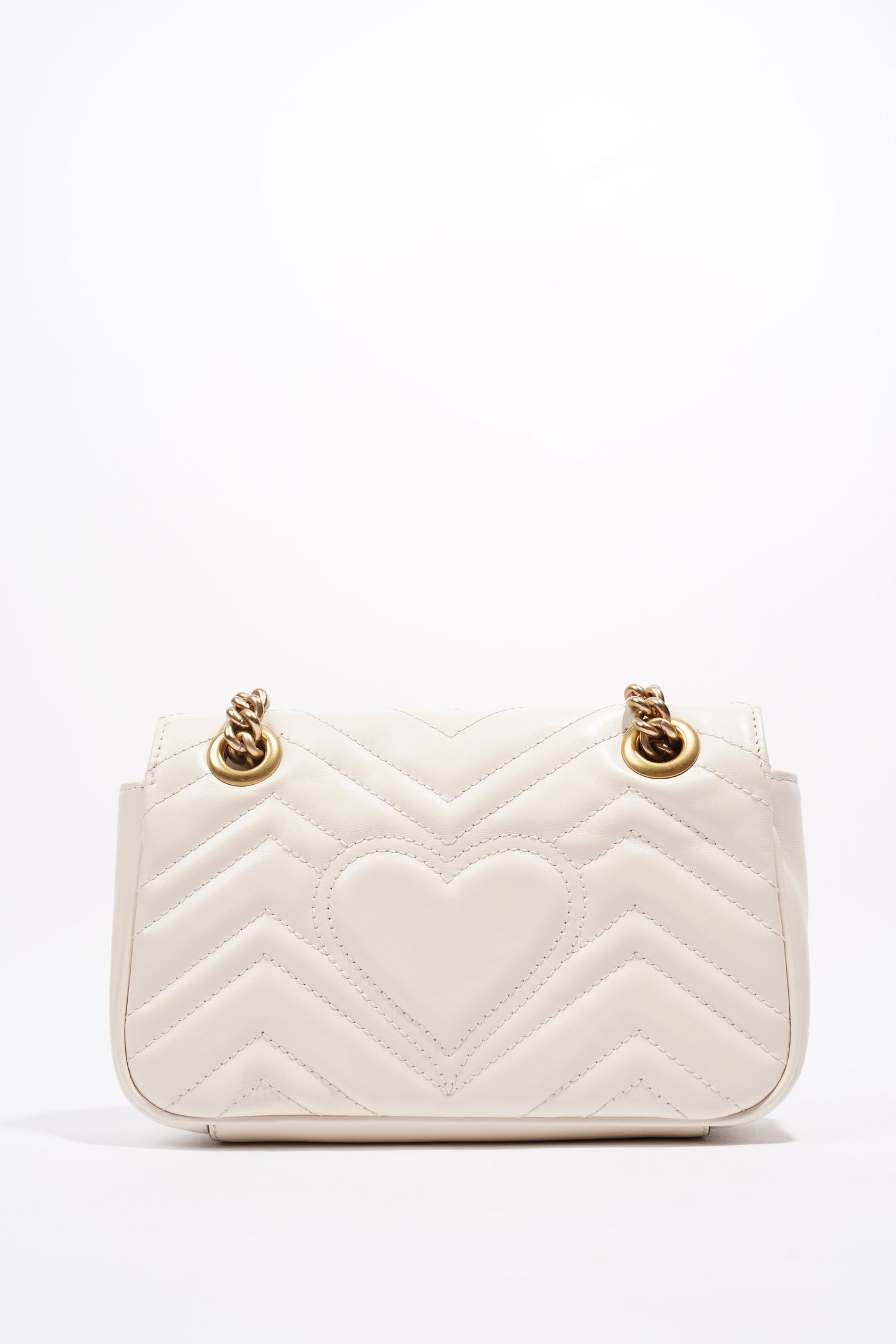 Gucci Marmont Flap White Matelasse Leather Mini