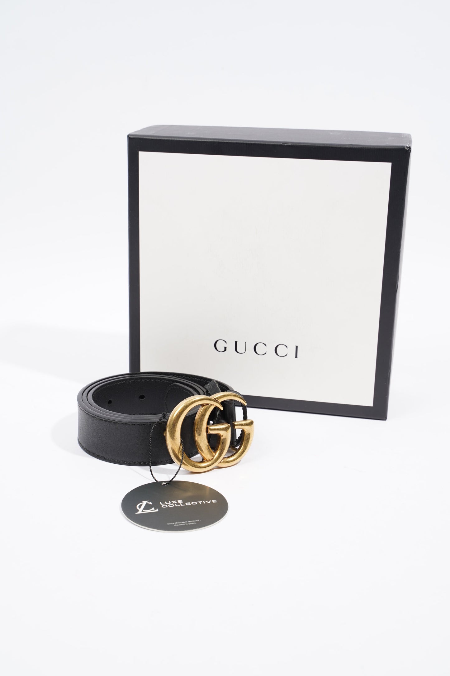 Gucci Marmont Belt Black Leather 70cm 28"