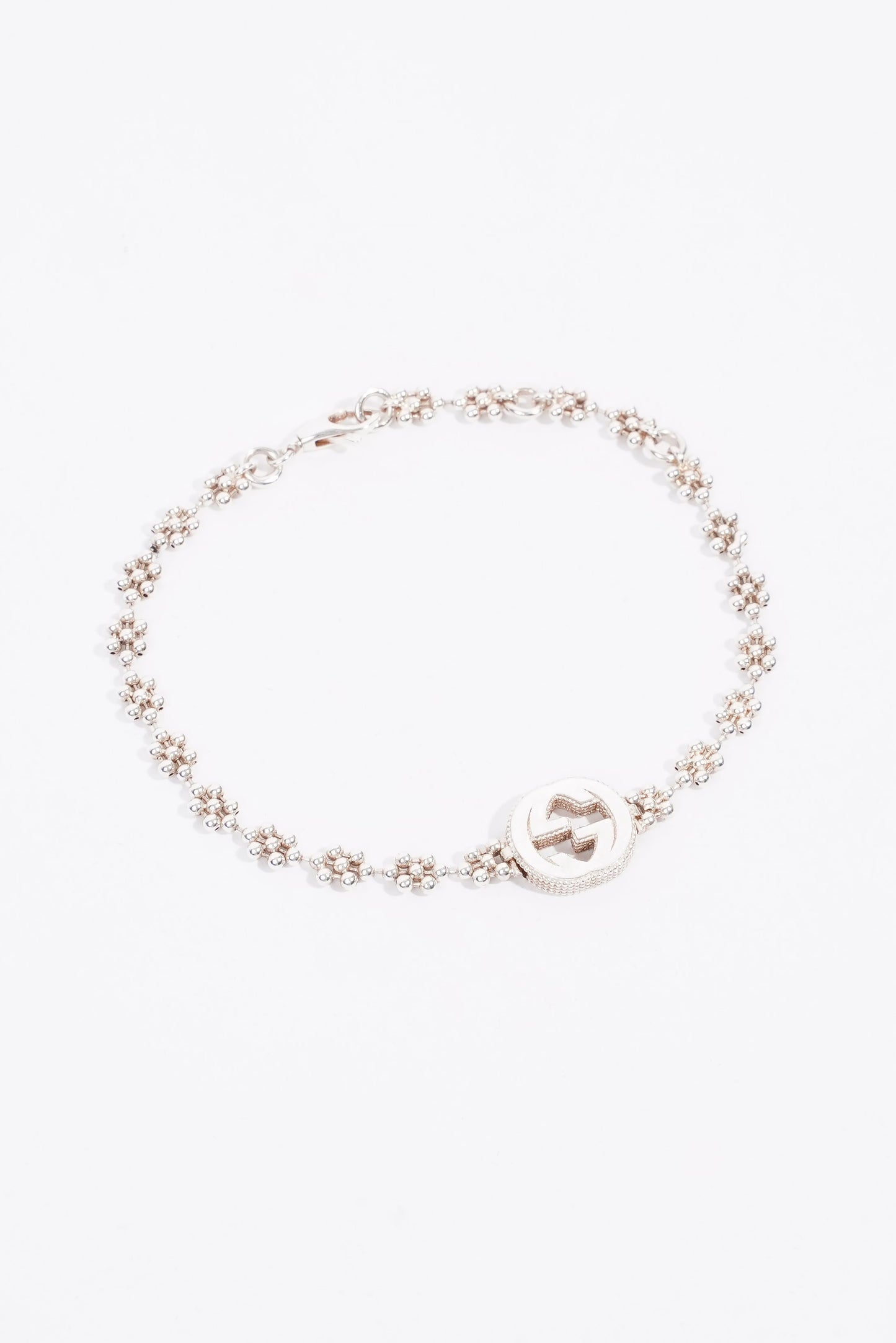 Gucci Interlocking G Bracelet Silver Silver Sterling 19cm