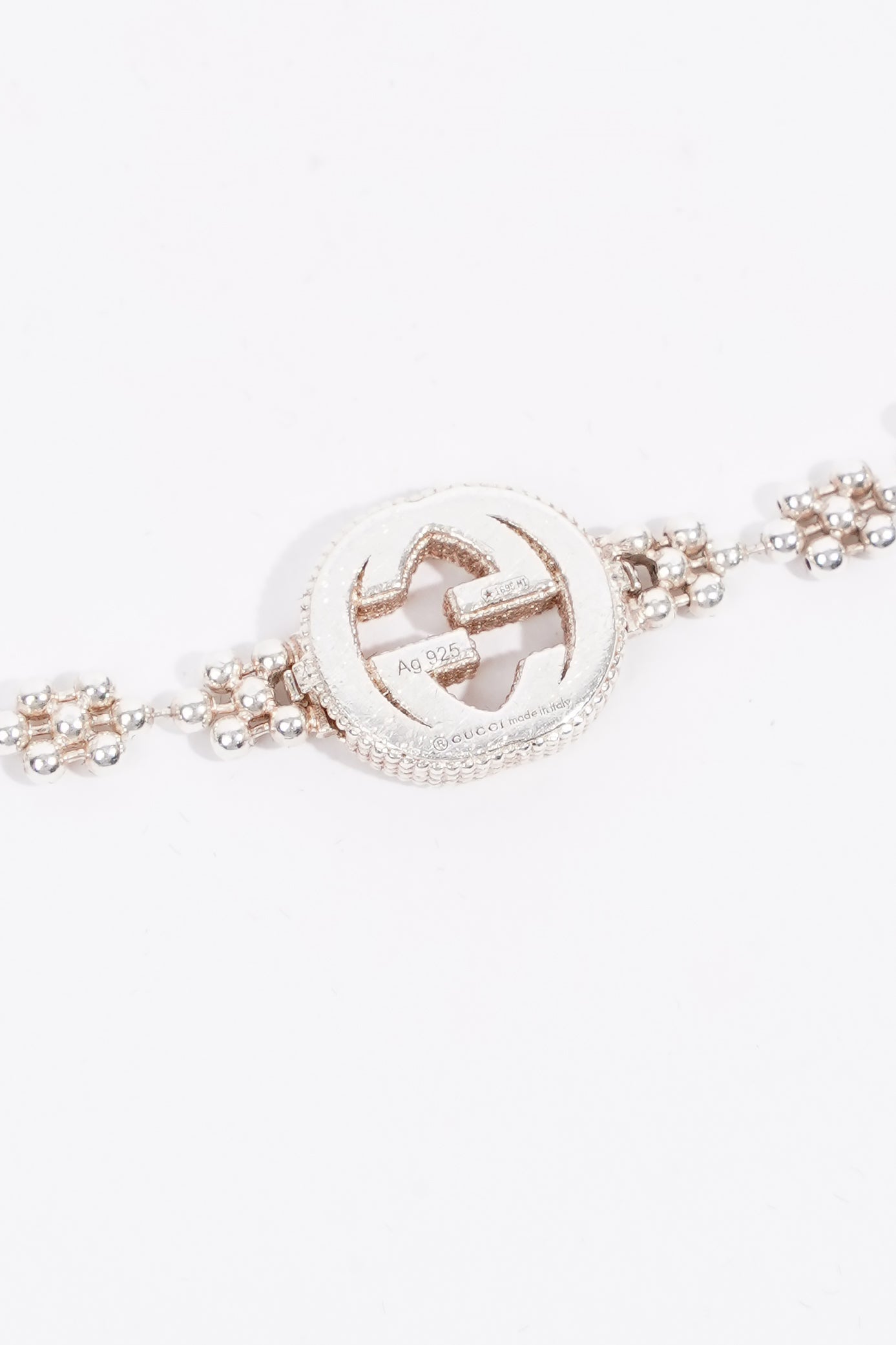 Gucci Interlocking G Bracelet Silver Silver Sterling 19cm