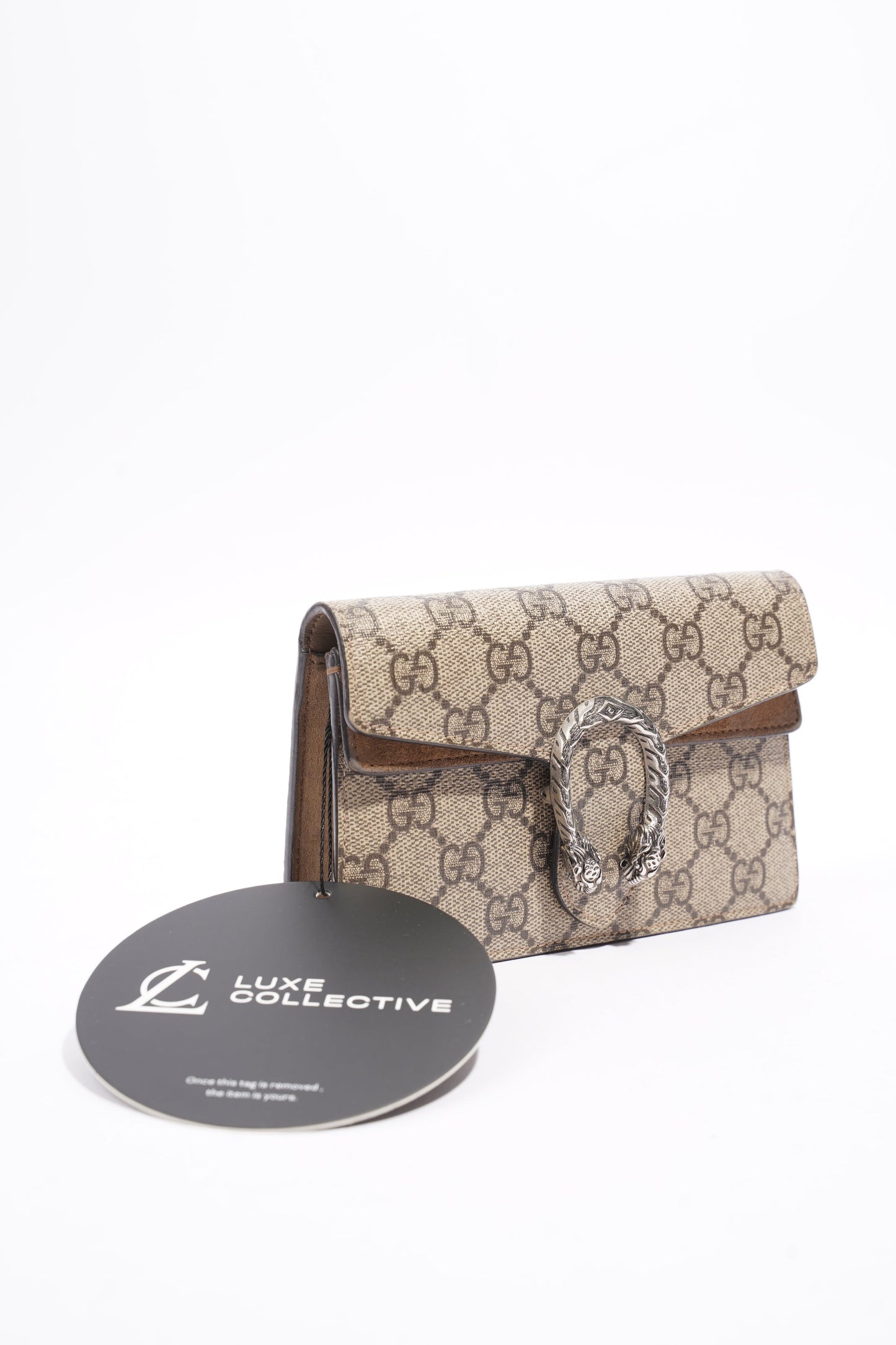 Gucci Dionysus Super Mini Chain Beige And Ebony GG Supreme Coated Canvas