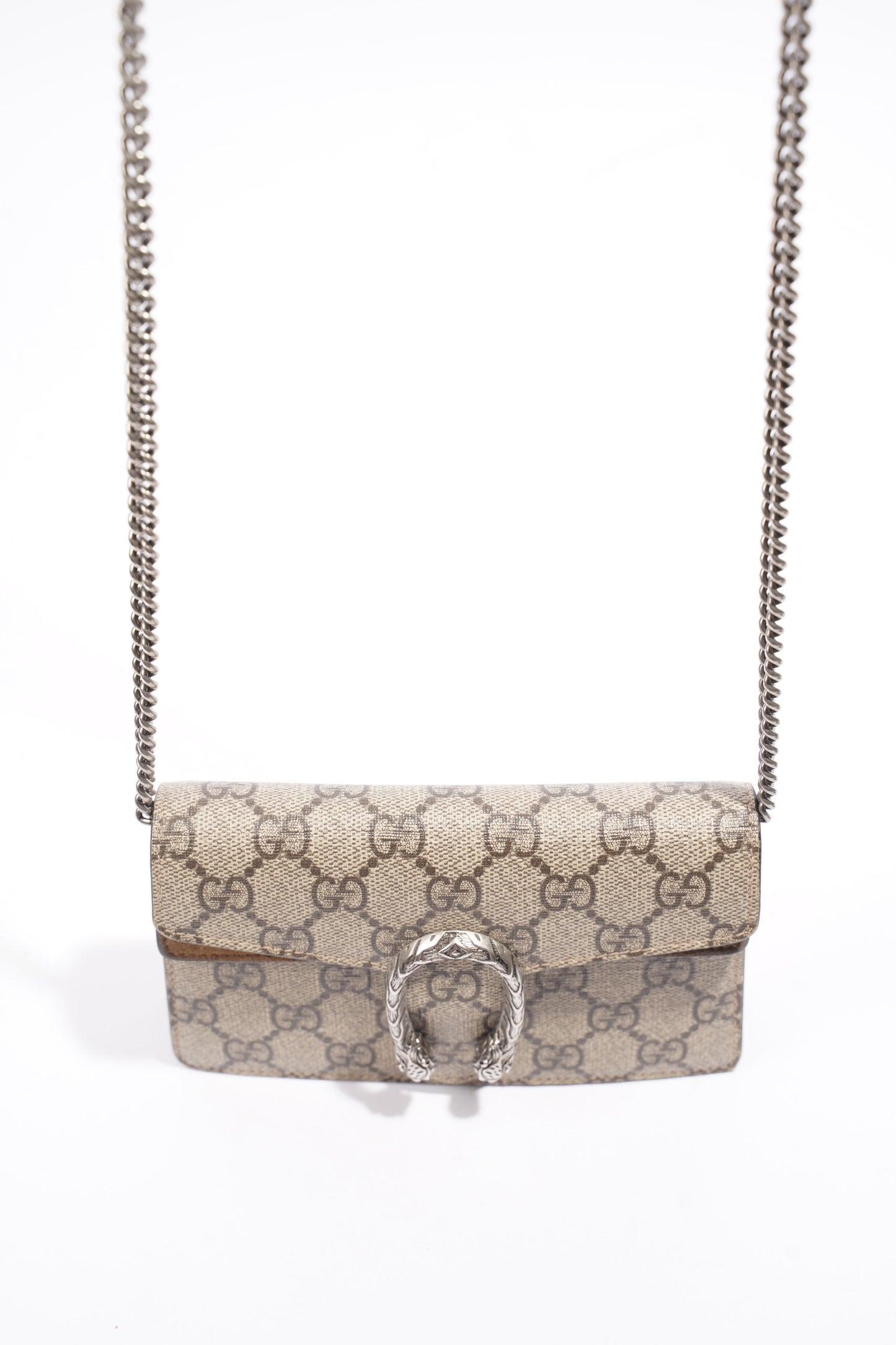 Gucci Dionysus Super Mini Chain Beige And Ebony GG Supreme Coated Canvas