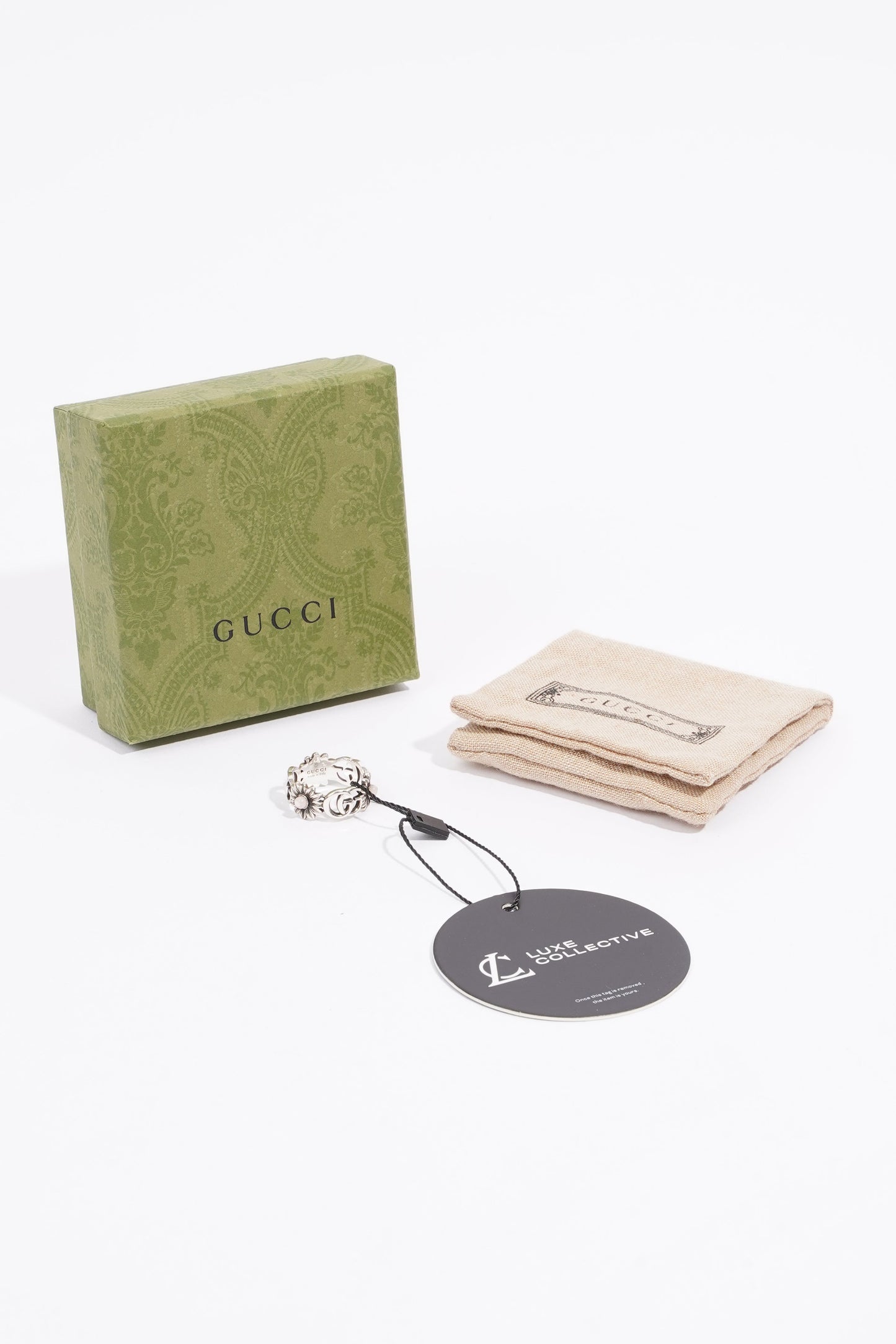 Gucci GG Marmont Mother Of Pearl Ring Silver / Pink Pearl Silver Sterling 17