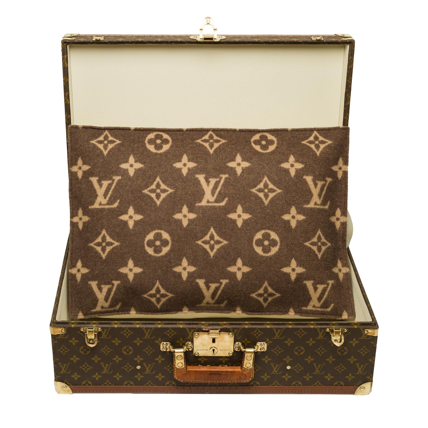 LOUIS VUITTON Customized Bisten 60 Dog Kennel for small dog in brown canvas