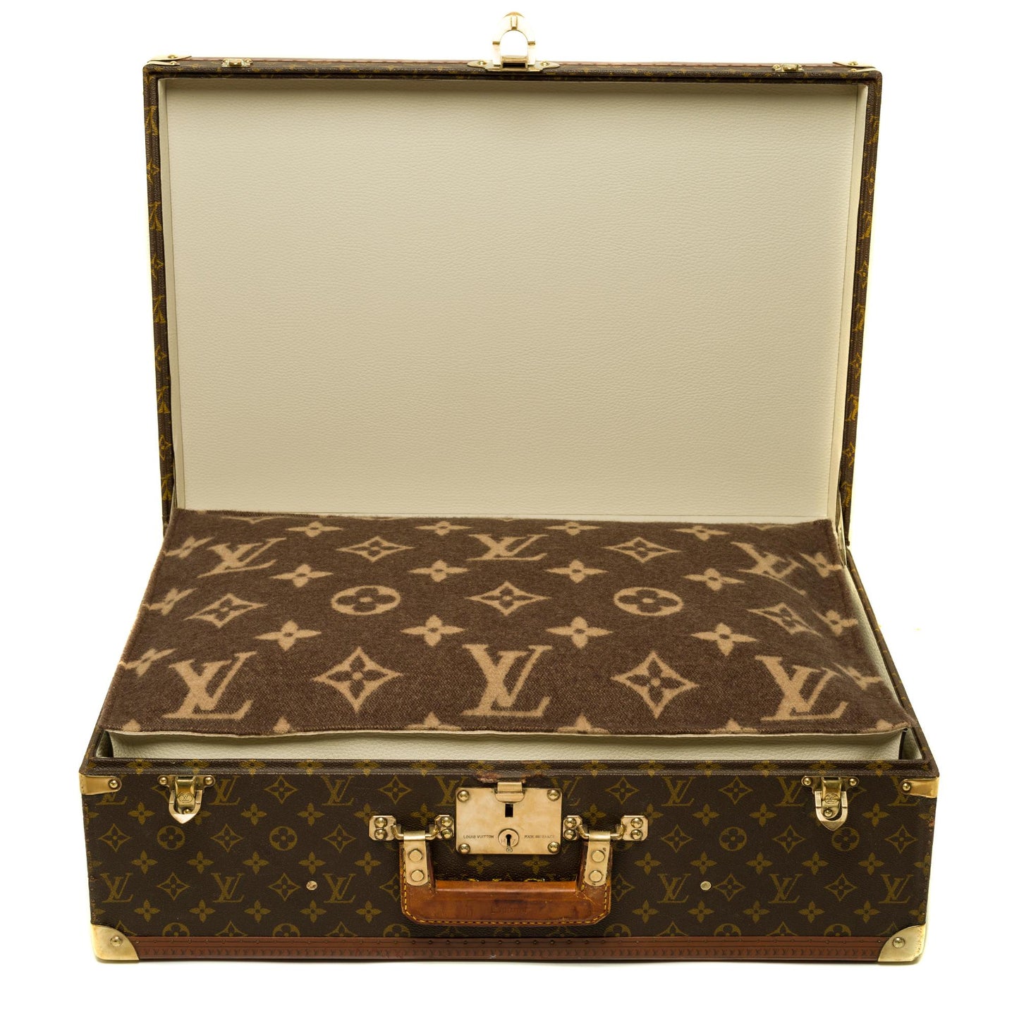 LOUIS VUITTON Customized Bisten 60 Dog Kennel for small dog in brown canvas