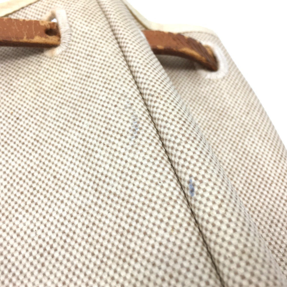 HERMES Backpack Leather/Toile GM beige With replacement bag Herbag add PM Women Used