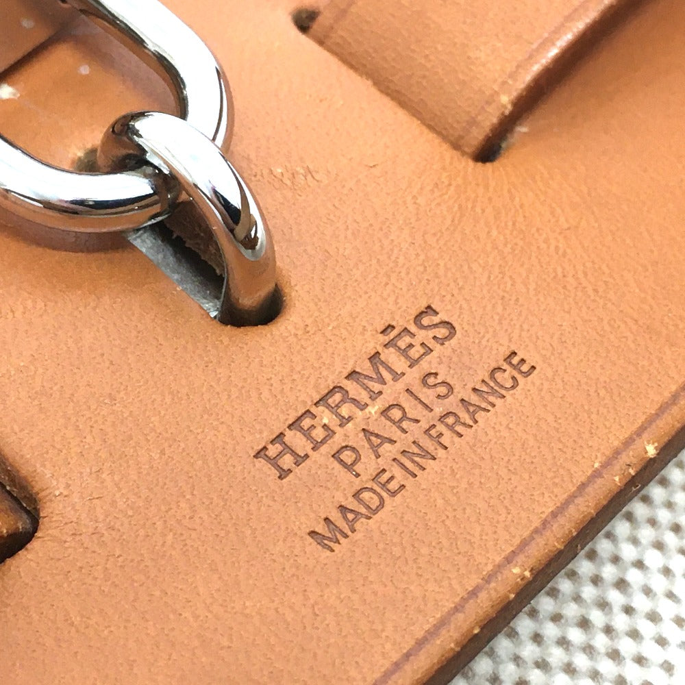 HERMES Backpack Leather/Toile GM beige With replacement bag Herbag add PM Women Used