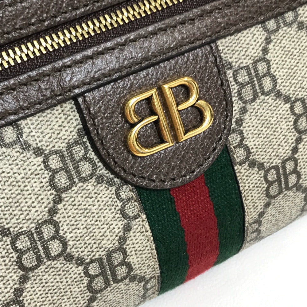 GUCCI Shoulder Bag 680128 GG Supreme Canvas Beige x brown GG BB logo Hacker camera bag Women Secondhand