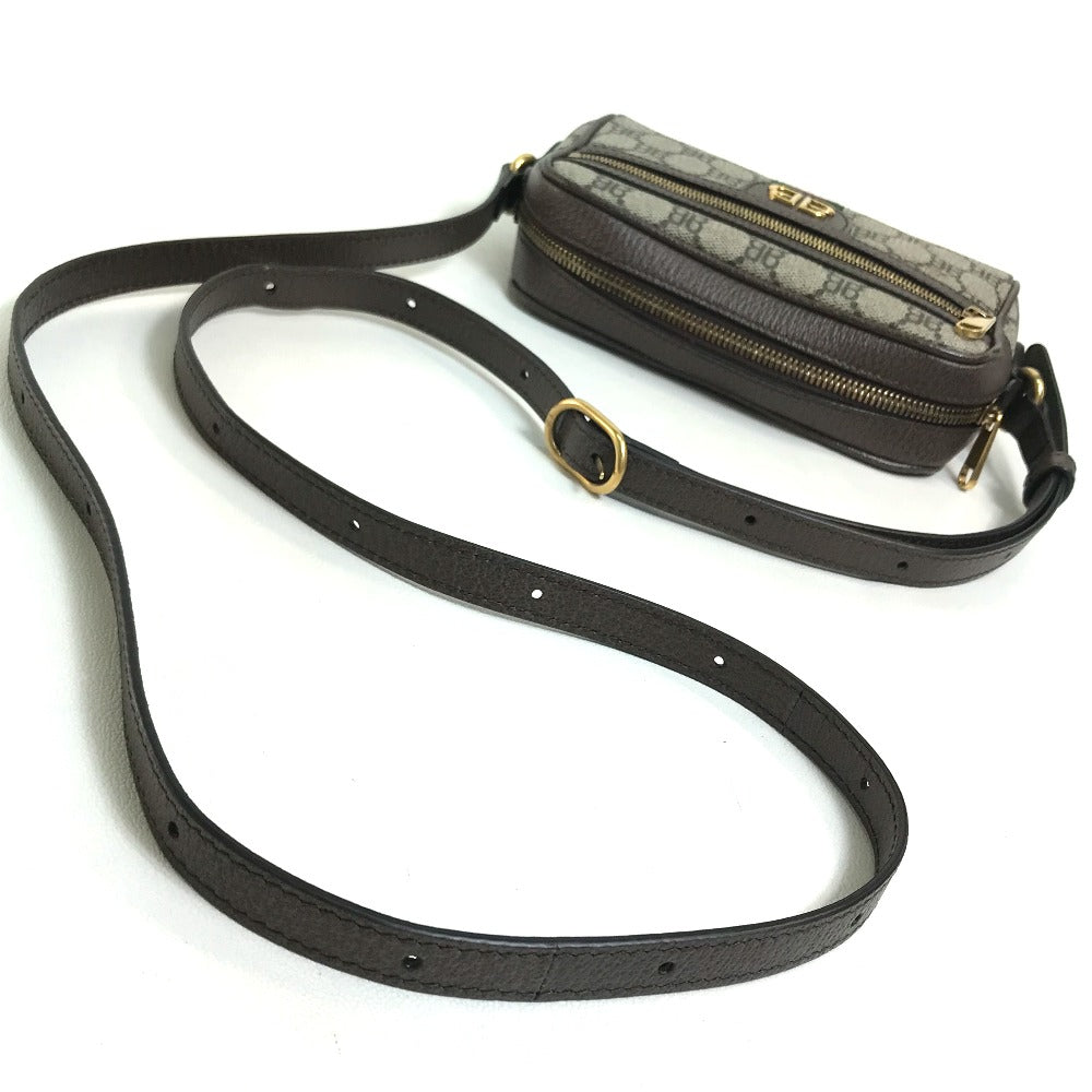 GUCCI Shoulder Bag 680128 GG Supreme Canvas Beige x brown GG BB logo Hacker camera bag Women Secondhand