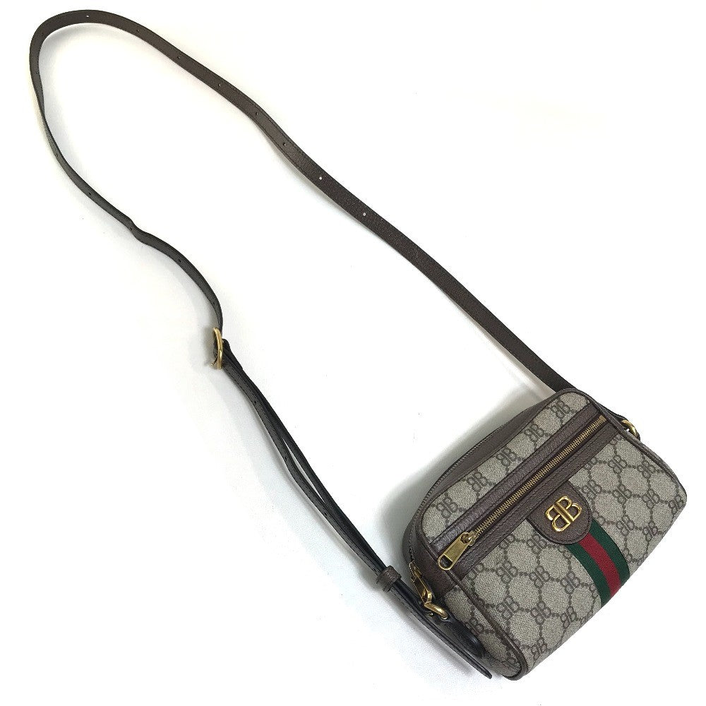 GUCCI Shoulder Bag 680128 GG Supreme Canvas Beige x brown GG BB logo Hacker camera bag Women Secondhand