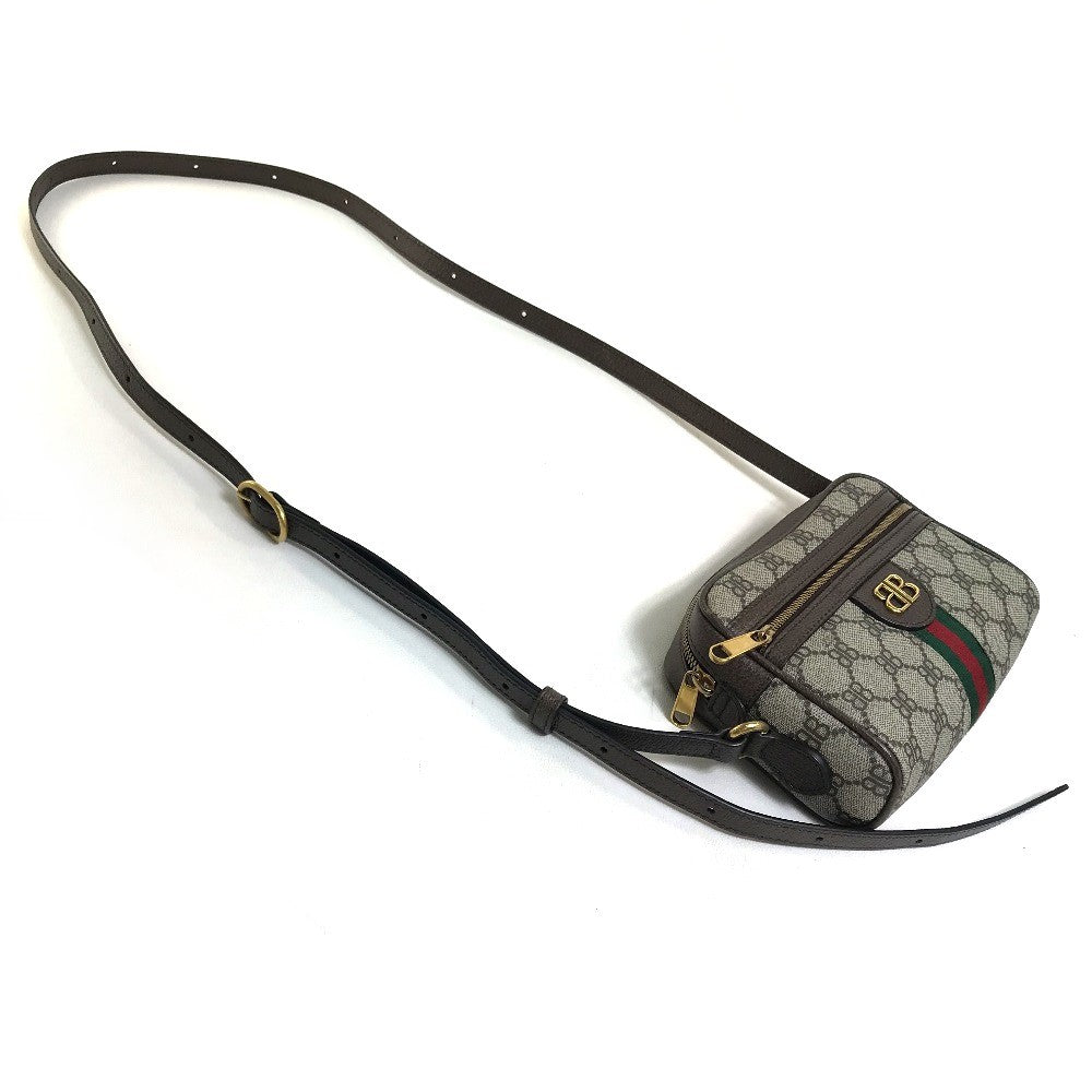 GUCCI Shoulder Bag 680128 GG Supreme Canvas Beige x brown GG BB logo Hacker camera bag Women Secondhand