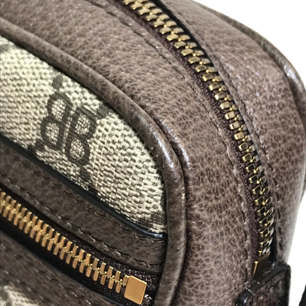 GUCCI Shoulder Bag 680128 GG Supreme Canvas Beige x brown GG BB logo Hacker camera bag Women Secondhand