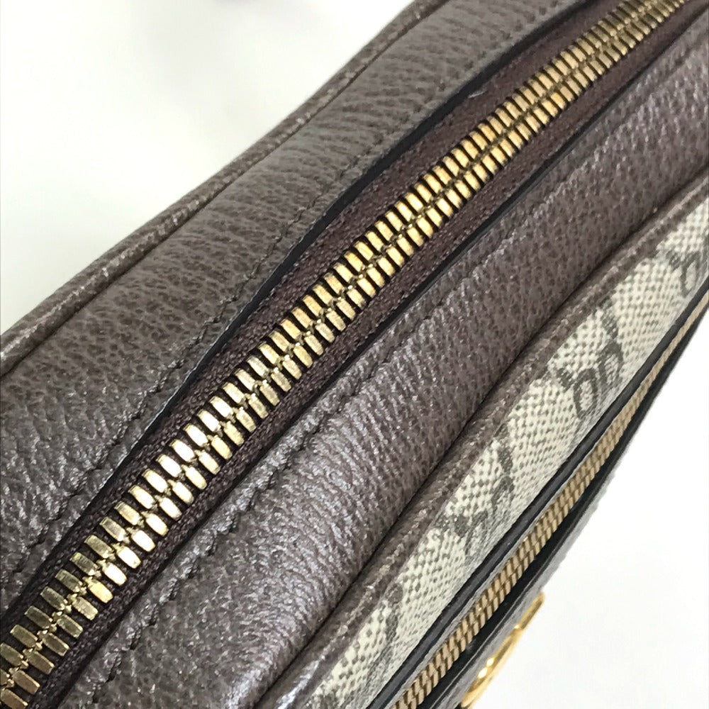 GUCCI Shoulder Bag 680128 GG Supreme Canvas Beige x brown GG BB logo Hacker camera bag Women Secondhand