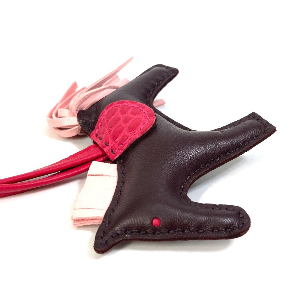 HERMES Bag charm Anyo Miro Brown Rodeo PM