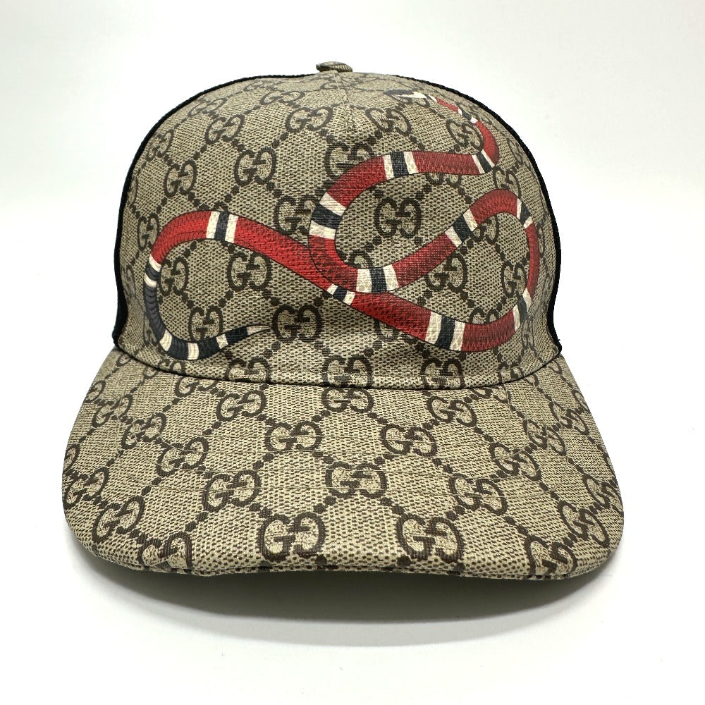 GUCCI cap 426887 GG Supreme Canvas beige Print GG mens 58 Used