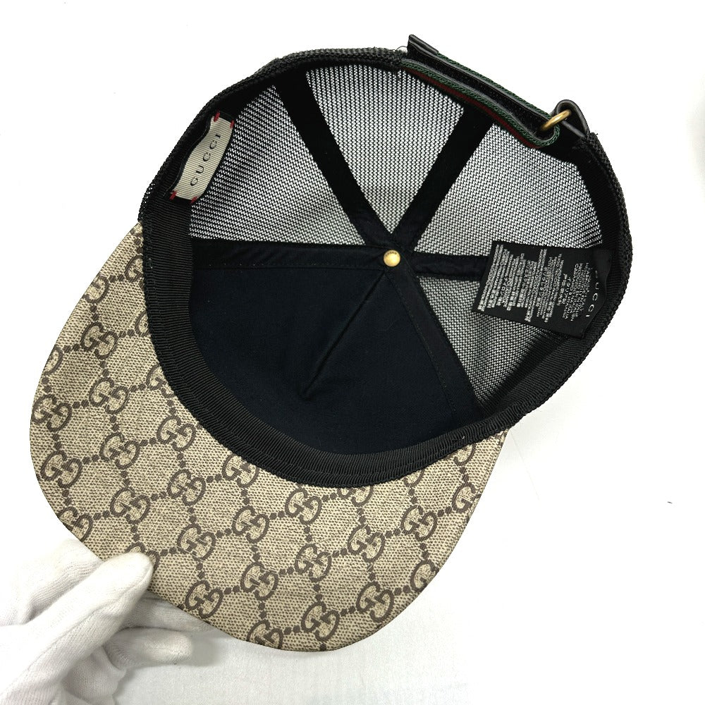 GUCCI cap 426887 GG Supreme Canvas beige Print GG mens 58 Used