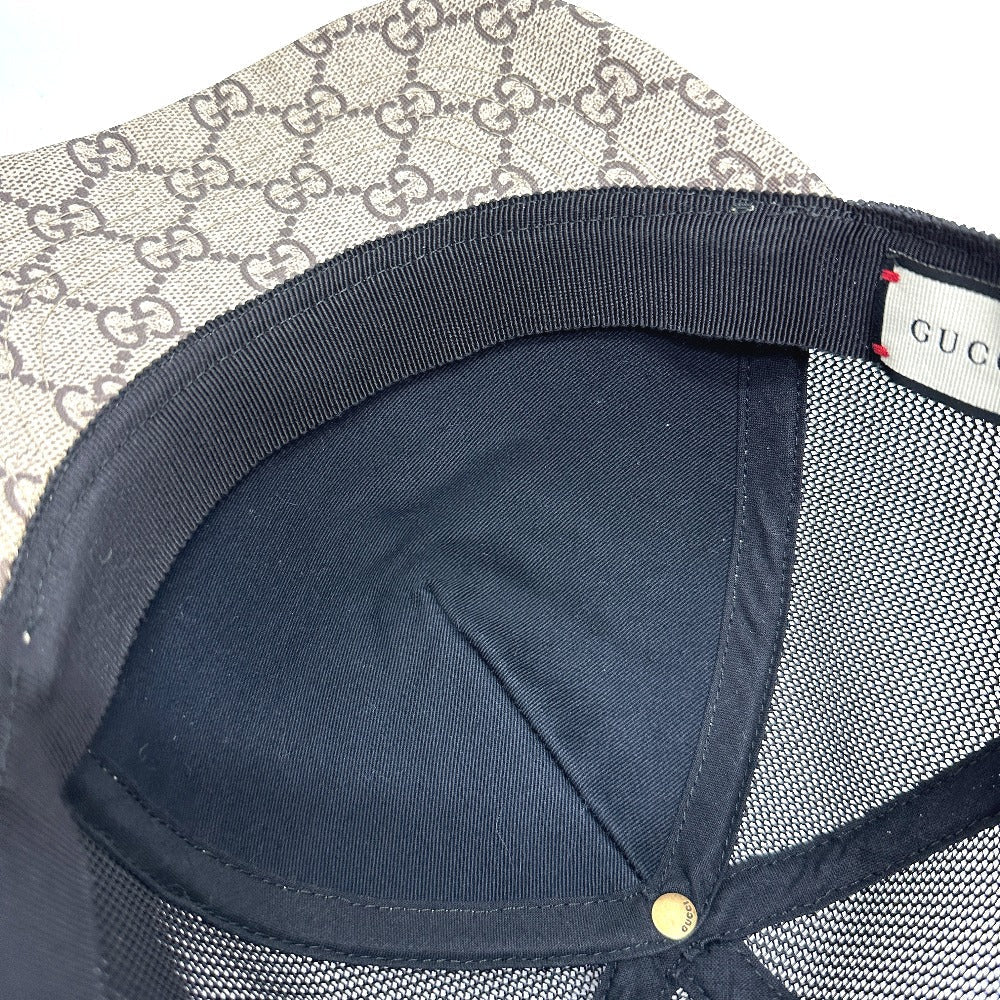 GUCCI cap 426887 GG Supreme Canvas beige Print GG mens 58 Used