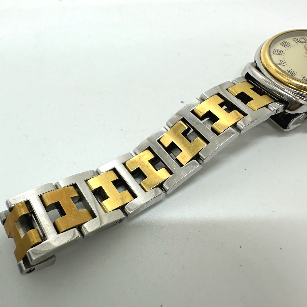 HERMES Watches Quartz PU2.220 Stainless Steel/Gold Plated Silver / Gold Pullman Women Used