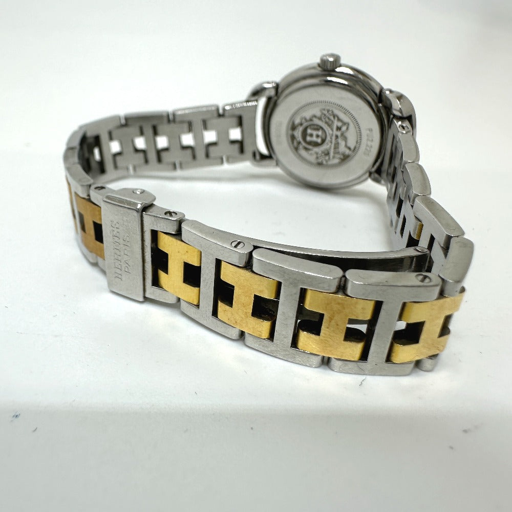 HERMES Watches Quartz PU2.220 Stainless Steel/Gold Plated Silver / Gold Pullman Women Used