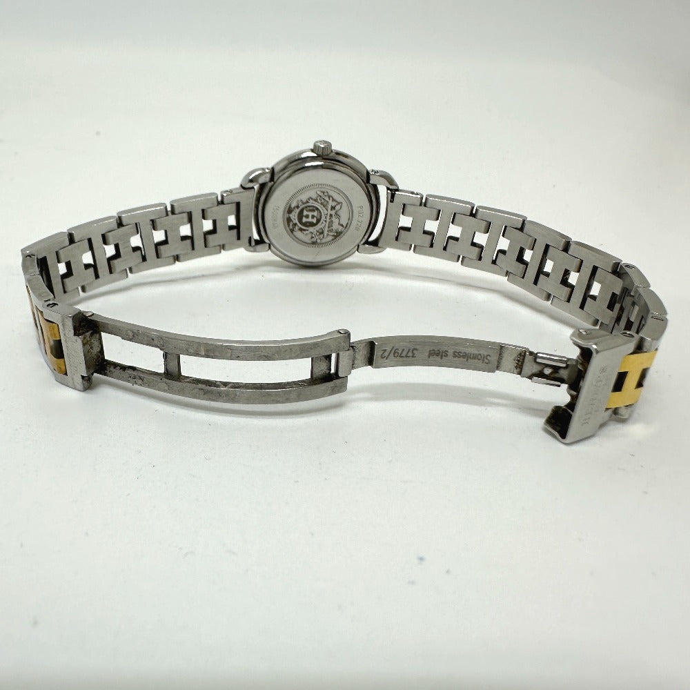 HERMES Watches Quartz PU2.220 Stainless Steel/Gold Plated Silver / Gold Pullman Women Used