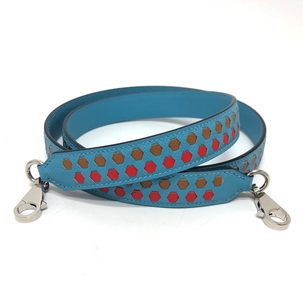 HERMES Shoulder strap Epsom blue bandouliere