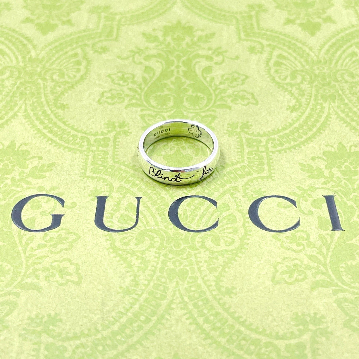 GUCCI Ring Silver925 Silver Blind for Love Women Used
