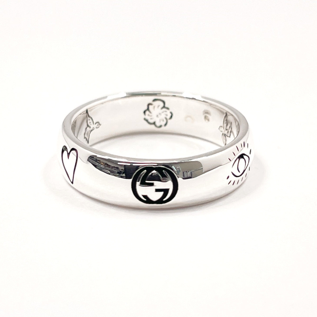 GUCCI Ring Silver925 Silver Blind for Love Women Used