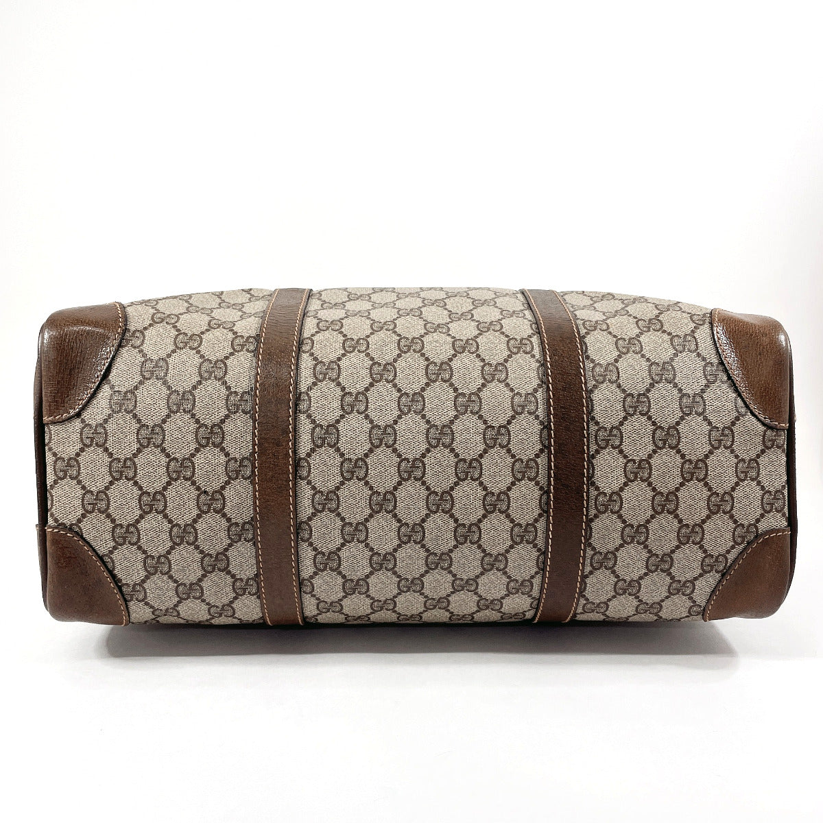 GUCCI Boston Duffel bag 58�E012�E468�E40 GG Supreme canvas, leather Brown Old Gucci unisex Used